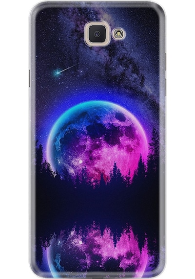 Samsung Uyumlu Galaxy C7 Kılıf Silikon Star Planet 1652
