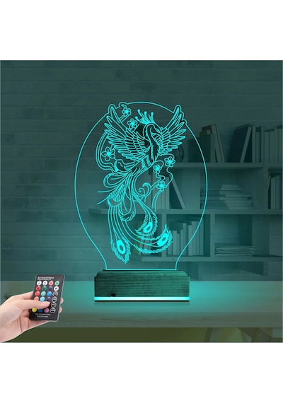 Luvivia Anka Kuşu 3d Lamba - Masa Gece Lambası Şeffaf