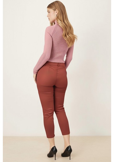 Armonika Kadın Taba Cepli Kumaş Pantolon Arm-26k136080