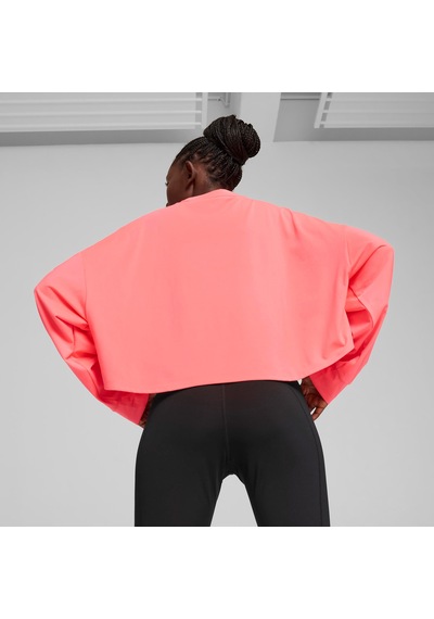Puma Cloudspun Crossover Crew Kadın Somon Rengi Sweatshirt525879 Pembe