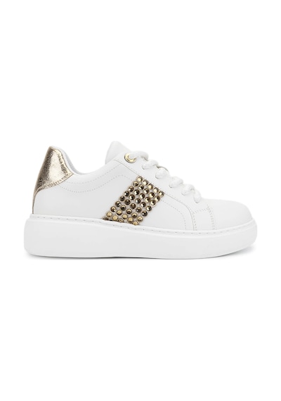 Tamer Tanca Kadın Suni Deri Beyaz Sneakers & Spor Ayakkabı 735 04 Bn Ayk Sk25-26 Beyaz/dore Beyaz