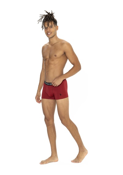 U.s. Polo Assn. Erkek Siyah - Bordo - Baskılı 3 Lü Boxer Siyah - Bordo - Baskılı