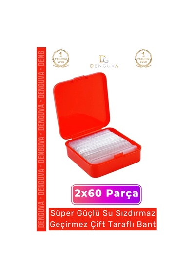 Süper Güçlü Yapışkan Kolay Çıkarılabilir Çok Amaçlı 60 Parça Çift Taraflı Şeffaf Bant 2 Adet