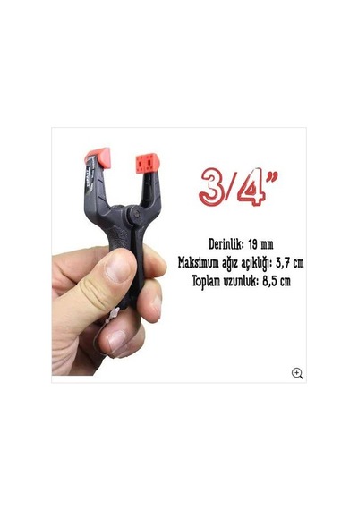 3/4" Yaylı Kıskaç Mandal El Tip İşkence 19 mm.