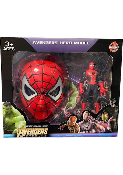 Yenilmezler Işıklı Örümcek Adam Figür ve Işıklı Maske  Avengers