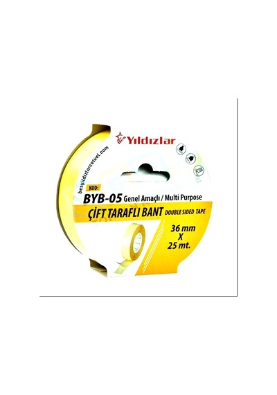 Yıldızlar Çift Taraflı Bant 36mmx25m - 2 Adet