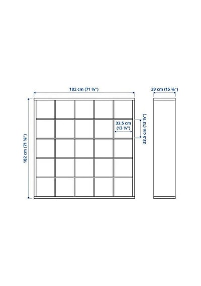 Ikea Kallax Açık Raf Ünitesi, Venge 182x182 Cm Venge