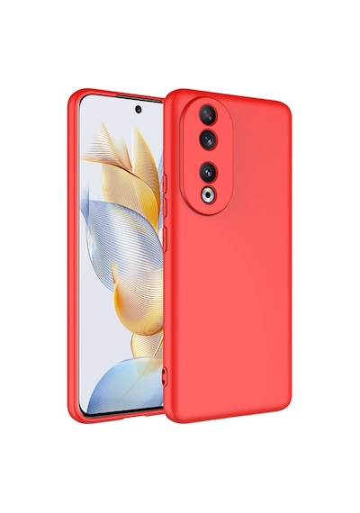 Noktaks - Huawei Uyumlu Huawei Honor 90 - Kılıf İçi Kadife Koruyucu Mara Lansman Kapak - Kırmızı