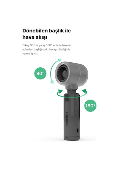 Xenon Smart Taşınabilir Şarjlı 5 Kademeli El Fanı 7 Saat Kullanım 14000 Rpm Sessiz Mini Vantilatör X6101