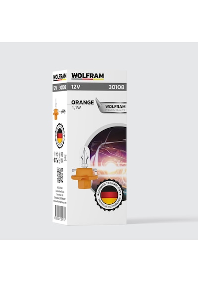 Wolfram 12 Volt 1.1 Watt Sarı Duylu Gösterge Ve Panel Ampulü Mfx Duy Tipi - 10 Adet