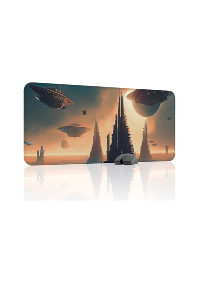Yıldız Galaksi Kaymaz Dikişli Kauçuk Oyuncu Mousepad V1 - 90x40 Xxl Gaming Mouse Pad Fare Altlığı
