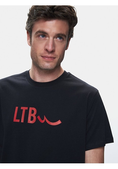 Ltb Baskılı Erkek T-shirt 01225842716089 200 - Siyah