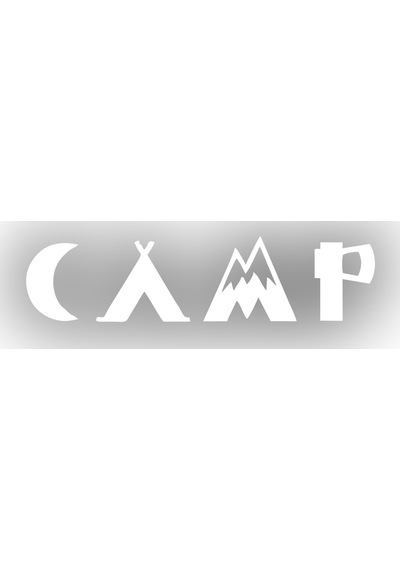 Camp Kamp Sticker17x17 Cm Beyaz