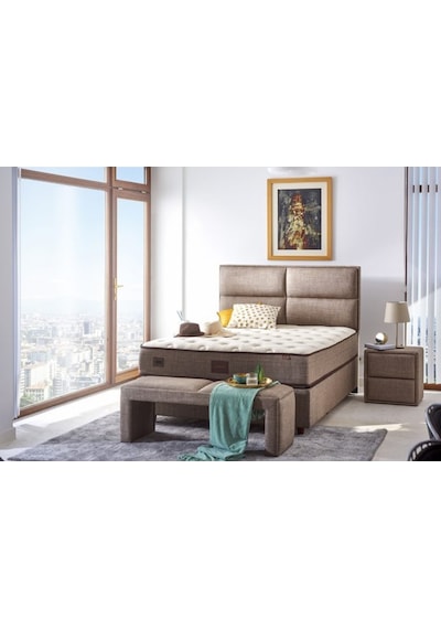 Nironyatak Organic Cotton Yatak 200X200 Çift Kişilik Doğal Pamuk Kumaşlı Eks
