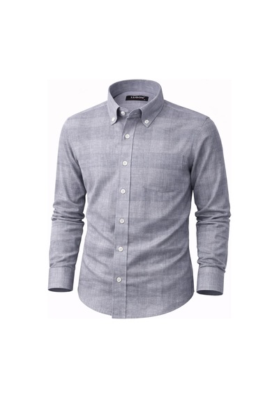 Lugon Klasik Regular Fit Uzun Kol Erkek Gömlek 7608 Gri