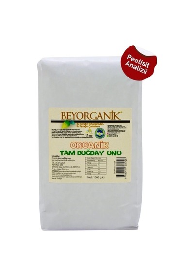 Bey Organik Tam Buğday Un 1000 G Pestisit Ve Aflatoksin Analizli