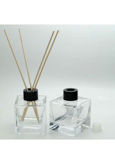 Boş Parfüm Şişesi 110 ML 3 Adet Kare Bambu Boş Şişe