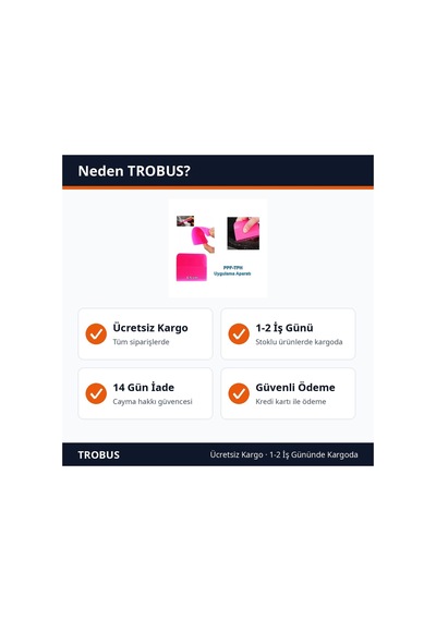 Trobus Ppf/tph Cam Filmi Silikon Rakle Uygulama Aparatı 6,5x7,5 Cm Pembe