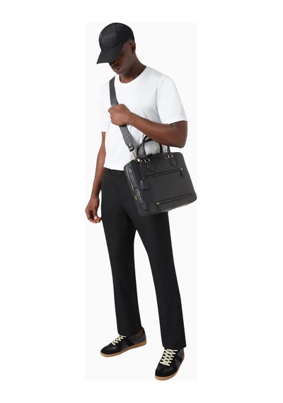 Montroi Suede Briefcase Siyah Şık Ve Fonksiyonel Iş Çantası Evrak Çantası