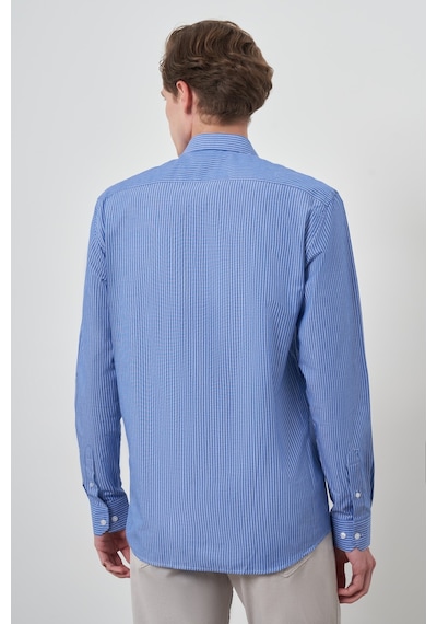 Morven Erkek Mavi Pamuk Trend Slim Fit Sert Yaka Gömlek 25mc004056300 Mavi Mavi