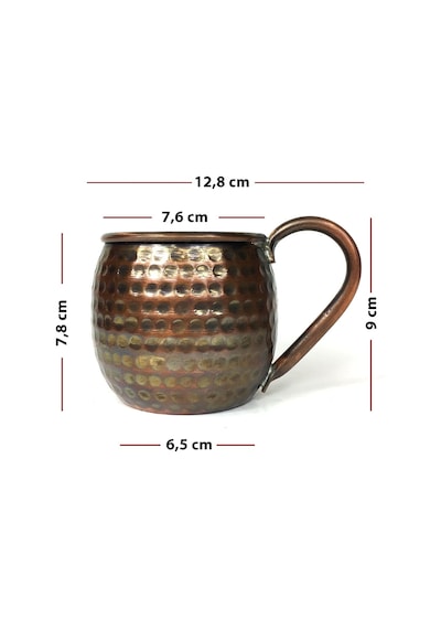 Shark Anatolia Luna Petekli Bakır Kupa Bardak Mug
