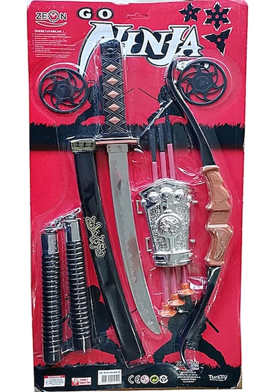 Oklu Ninja Kılıç Seti Kılıç Kın Mınçıka Ok Kını Ok Ninja Yıldızı