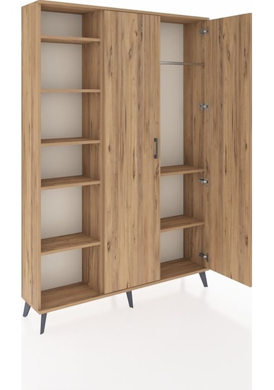 Arges Dolap 7 Raflı 2 Kapaklı Tek Askılı 132x30x195 Çam-çam/çam Çam Arges Dolap 7 Raflı 2 Kapaklı Tek Askılı 132x30x195 Çam-çam/çam Çam