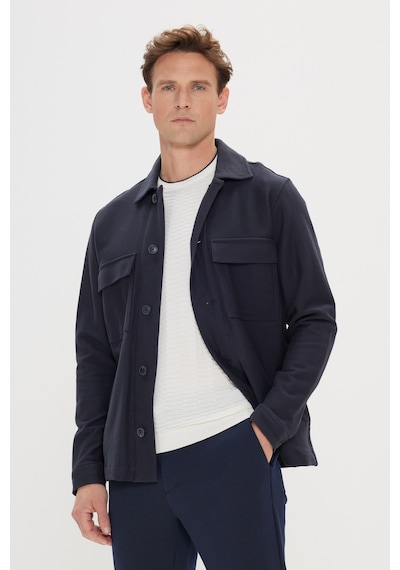 Ac&Co / Altınyıldız Classics Erkek Lacı Standart Fit Normal Kesim Gömlek Yaka %100 Pamuk Mont Lacı Lacivert Ac&Co / Altınyıldız Classics Erkek Lacı Standart Fit Normal Kesim Gömlek Yaka %100 Pamuk Mont Lacı Lacivert