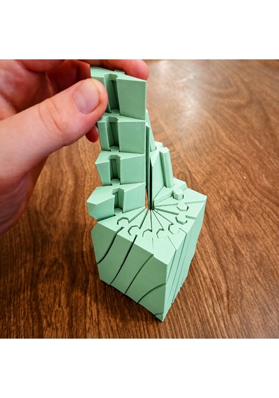 3d Baskı Twisting Küp - Mekanik Dönen Bulmaca Küpü-mint