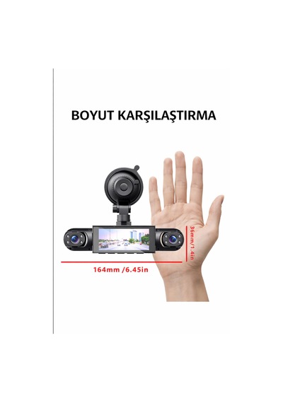 4k 360 4 Kanal Araç Kamerası Gece Görüşü, Park Modu, G-sensör, Döngüsel Kayıt