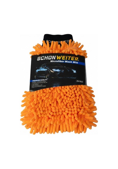 Mikrofiber Çift Taraflı Oto Yıkama Eldiveni Çizmez Yüksek Köpük Tutucu Schön Weiter