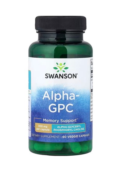 Swanson Vitamins Alpha Gpc Phospholipids Choline Memory Support 300 Mg 60 Veggie Caps