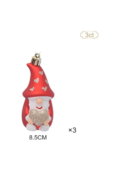 Karaca Home New Year Yılbaşı Lovely Elf 3 Parça Ağaç Süsü Seti