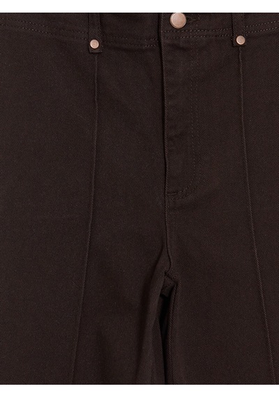 Lcw Modest Kahverengi Wideleg Kadın Jean Pantolon
