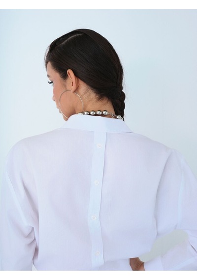 LOFT Loose Fit Kadın Gömlek U.kol Lf2036508 Q1.v1 Beyaz