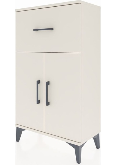 Arges Komodin Tek Raflı Tek Çekmeceli 2 Kapaklı 60x30x106 Aytaşı-aytaşı Aytası