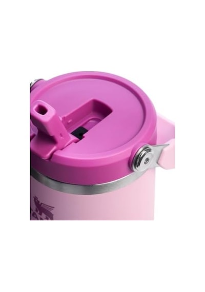 Iceflow Flip Straw Tumbler Pipetli Termos Bardak, 0.89 Litre, Kiraz Çiçeği Cherry Blossom Açık Beyaz