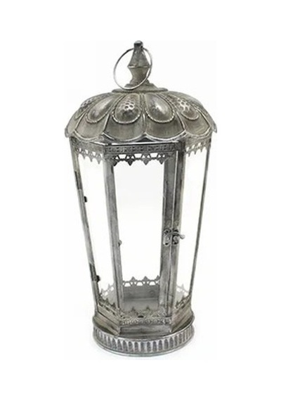 Panalı Metal Fener 20.5x20.5x42cm
