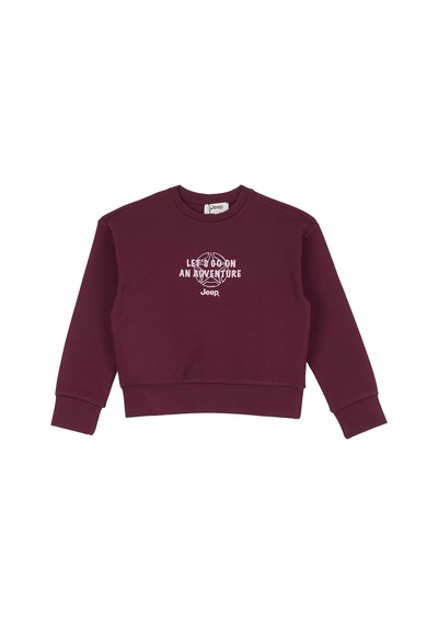 Jeep Bordo Kız Çocuk Baskılı Sweatshirt J6wg-swt7527