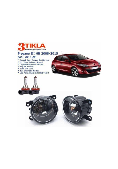 Renault Megane III HB 2006-2015 Sis Farı Set Oem: 8200074008