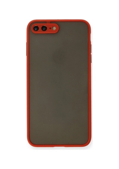 Apple Apple Uyumlu iPhone 7 Plus Kılıf Montreal Silikon Kapak - Kırmızı Kirmizi