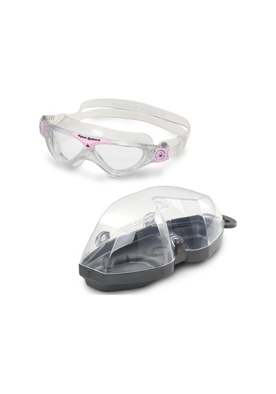 Aqua Sphere Vista Junior Şeffaf Cam - Pembe/şeffaf Yüzücü Gözlüğü Beyaz