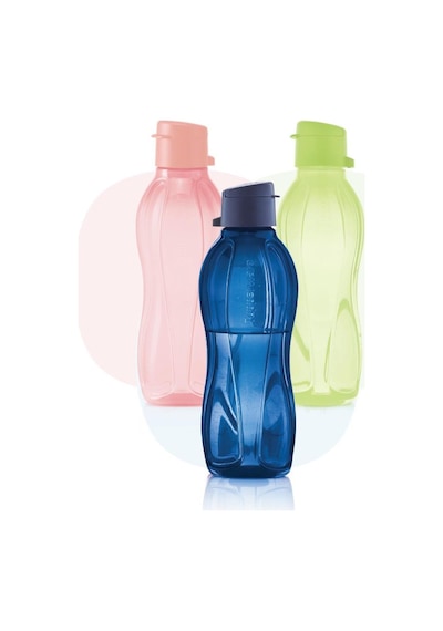 Eco Şişe 500 Ml 3'lü Set - Kolay Açılır Kapaklı Kutup Gecesi-pamuk Şeker-yaprak Yeşili Suluk Mavi