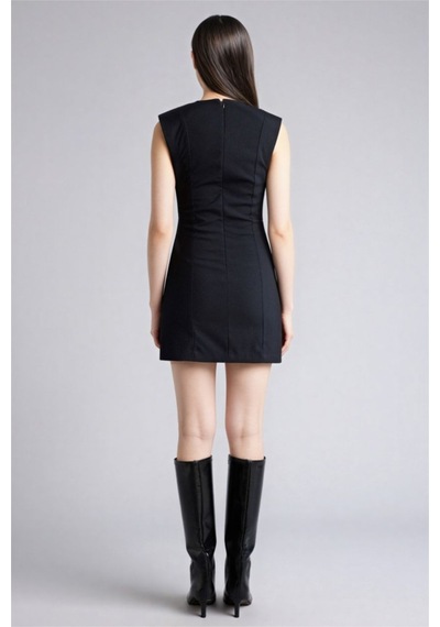 Defacto Bodycon Vücudu Saran Mini Elbise H0163ax26smnv245 Lacivert-nv245