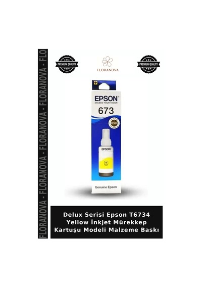 Delux Serisi Epson T6734 Yellow İnkjet Mürekkep Kartuşu Modeli Malzeme Baskı