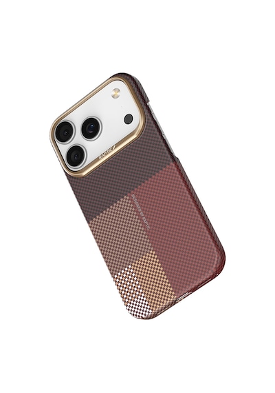 Apple Uyumlu iPhone 17 Pro Kılıf M-safe Şarj Özellikli Raptic Aramid Skin Transform Seri Kapak Kahverengi