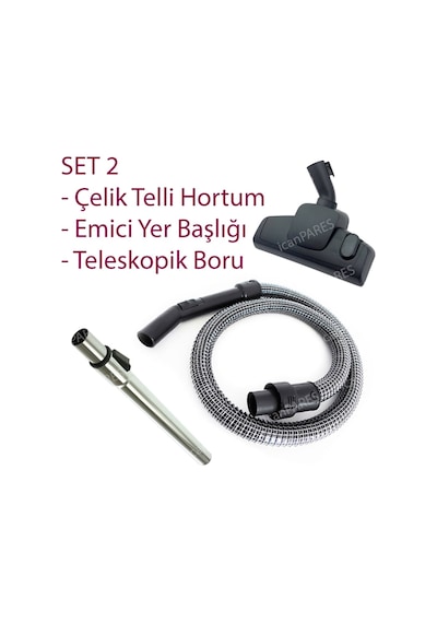 Arçelik Uyumlu S 4240 Süpürge Hortumu Başlığı Fırçası Borusu
