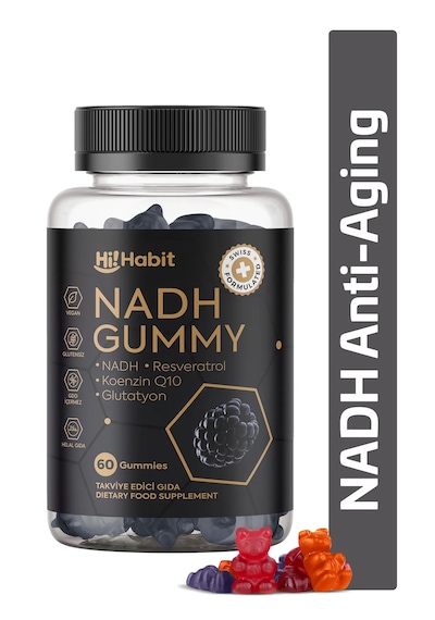 Hi Habit Nadh Gummy Q10 Ve Glutatyon İçeren Takviye 60 Adet
