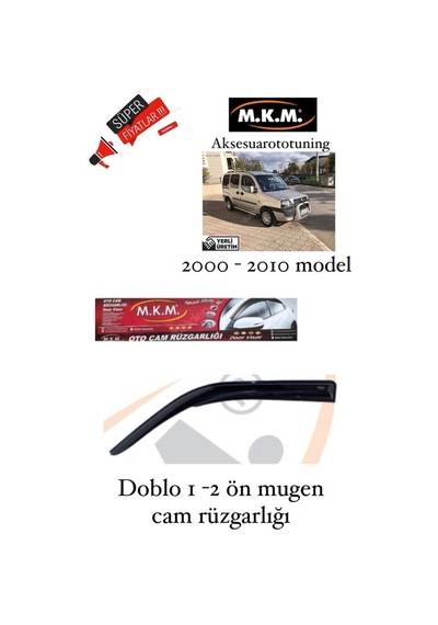 Fiat Doblo 2000-2010 Model Ön Mugen Cam Rüzgarlığı
