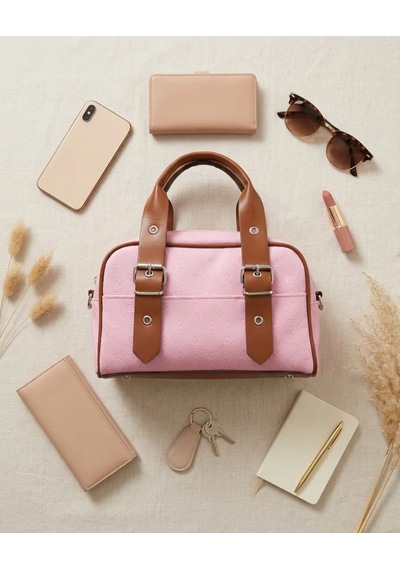 City Bloom Pembe Omuz Çantası - Lisinya